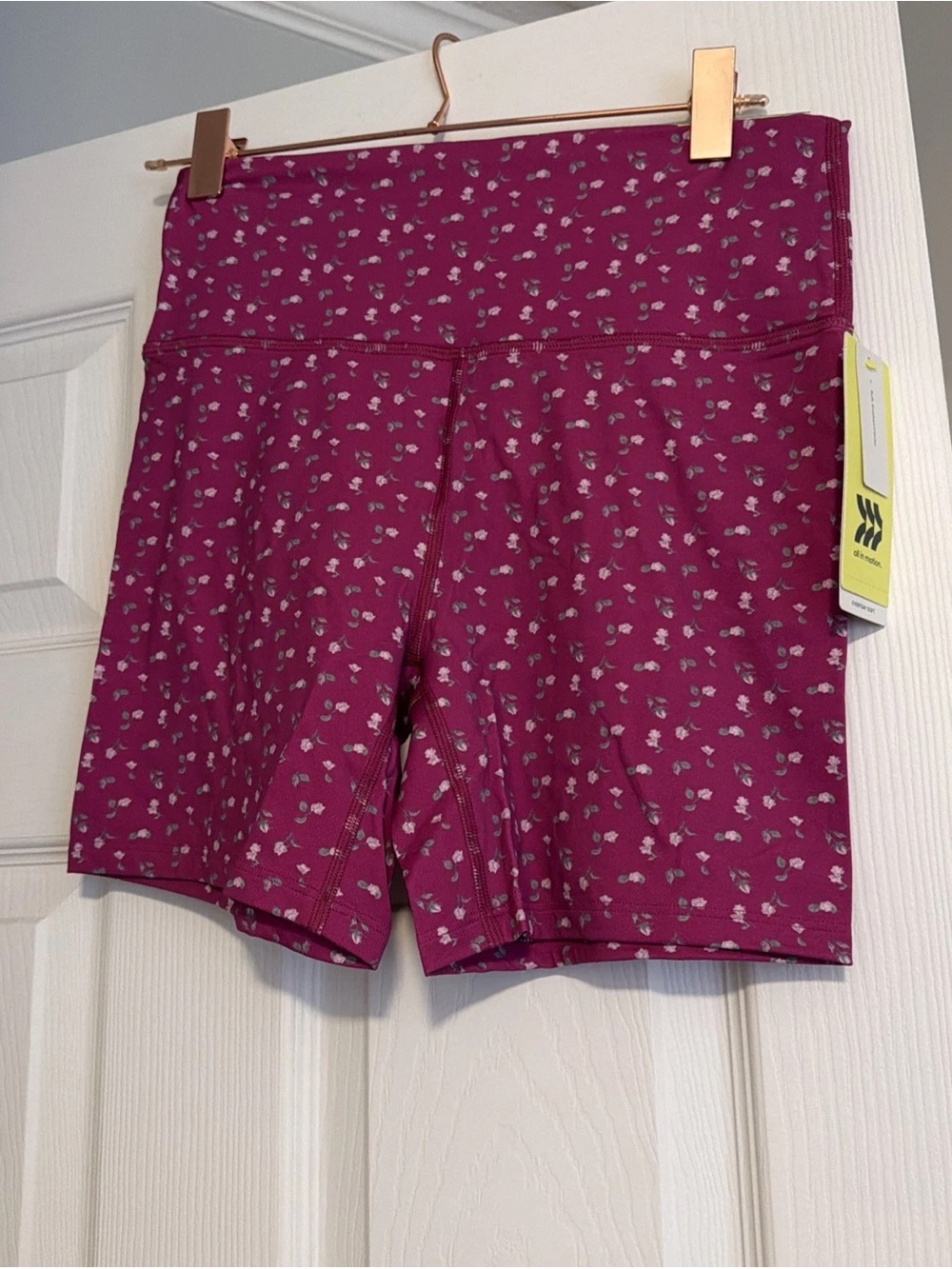 all in motion Berry Floral High-Rise Bike Shorts
